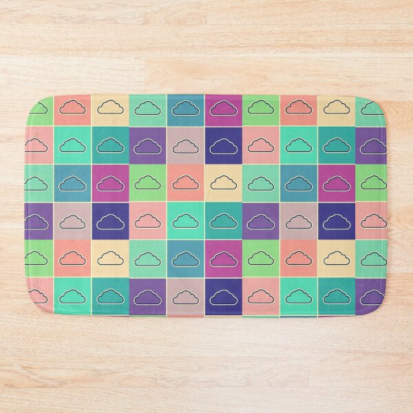 Item preview, Green patchwork with clouds designed and sold by uunaa.