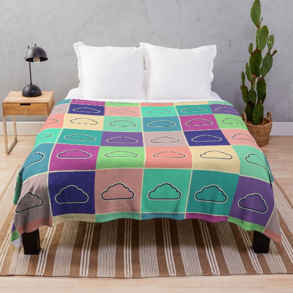 Item preview, Green patchwork with clouds designed and sold by uunaa.