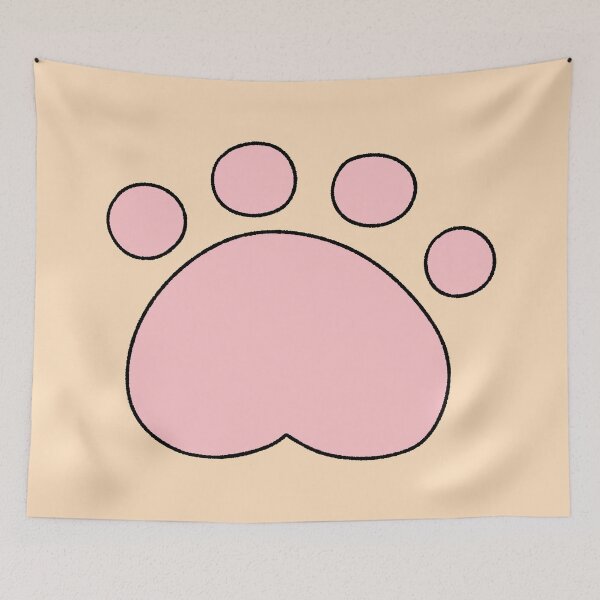 Item preview, Cute Pink Paw Print Illustration designed and sold by ubborn.