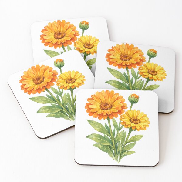 Item preview, Watercolor Calendula Botanical Illustration designed and sold by ARIN2550.