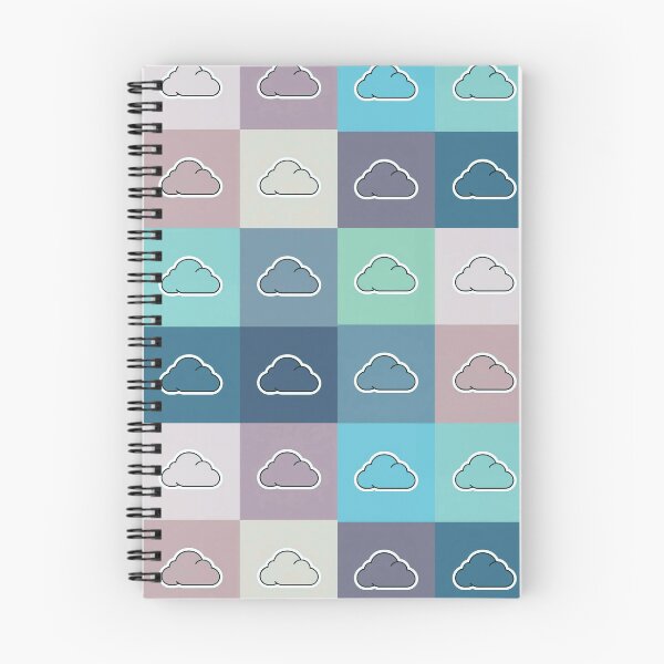 Item preview, Blue patchwork with clouds designed and sold by uunaa.