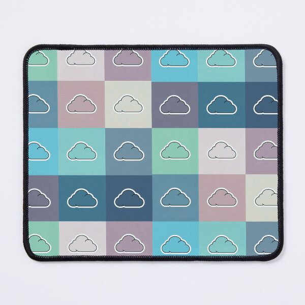 Item preview, Blue patchwork with clouds designed and sold by uunaa.