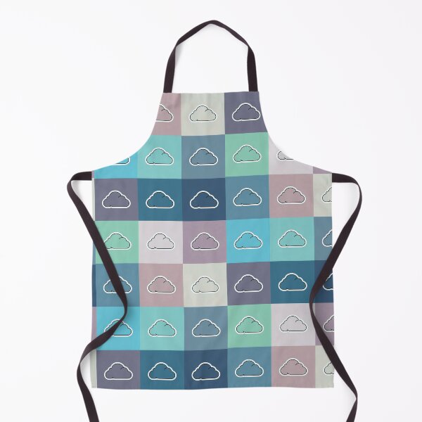 Item preview, Blue patchwork with clouds designed and sold by uunaa.
