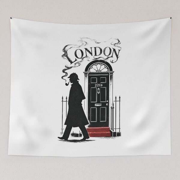 Item preview, 221B Baker Street London Sherlock Holmes Silhouette Design designed and sold by Fenay Designs.
