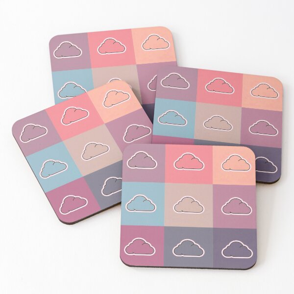 Item preview, Pink patchwork with clouds designed and sold by uunaa.