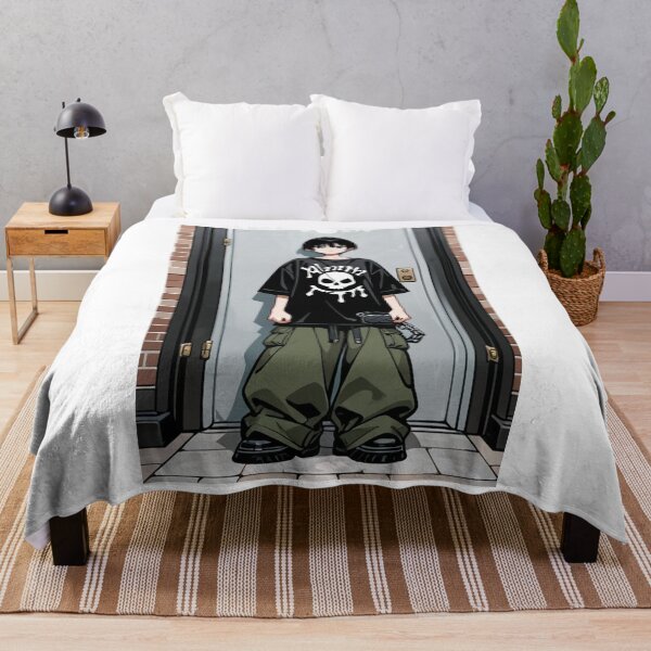 Item preview, Fashion - Man in Black Top Cargo Pants Chain Wallet Streetwear Anime Variant 2 designed and sold by AnimeShin.