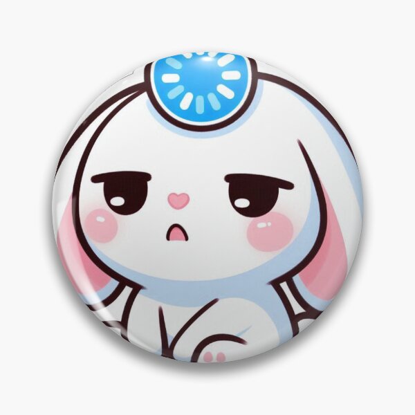 Item preview, Kawaii Loading Bunny Sticker designed and sold by PastelPawsArt.