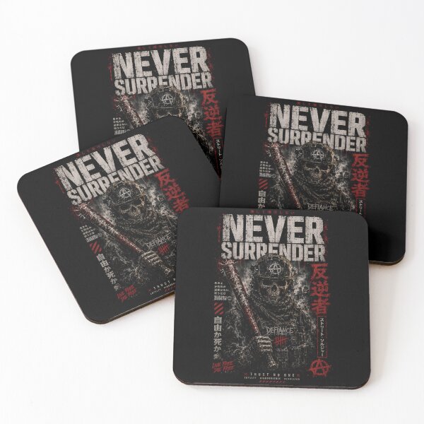 Item preview, Never Surrender - Anarchist & Grunge Skeleton Soldier | Dark Streetwear designed and sold by saamessart.