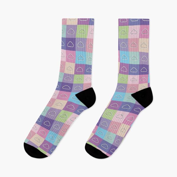 Item preview, Colorful patchwork with clouds designed and sold by uunaa.