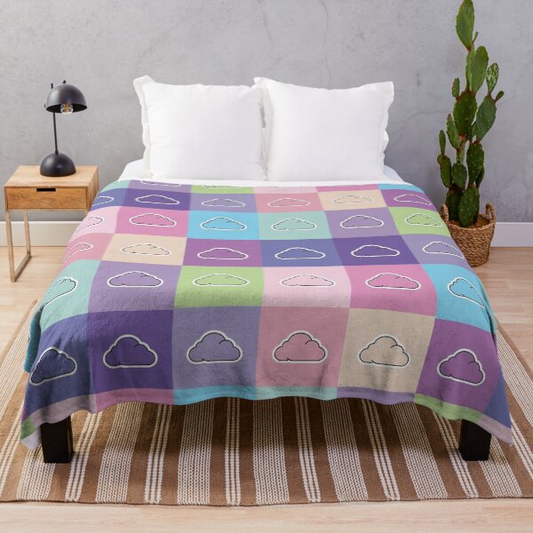 Item preview, Colorful patchwork with clouds designed and sold by uunaa.