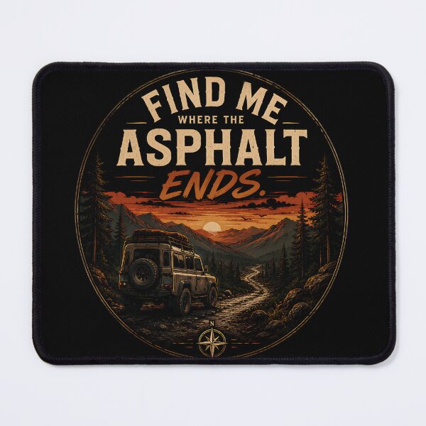 Item preview, Find Me Where The Asphalt Ends - Journey To Freedom designed and sold by CYLIOK.
