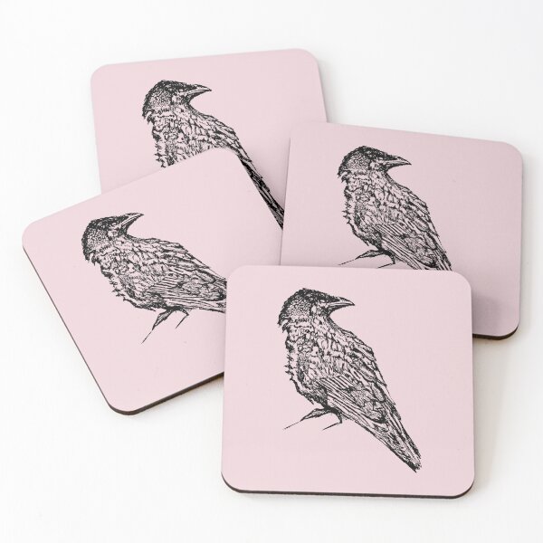 Item preview, Crow - (#EED4D9) designed and sold by The Stippler Process.