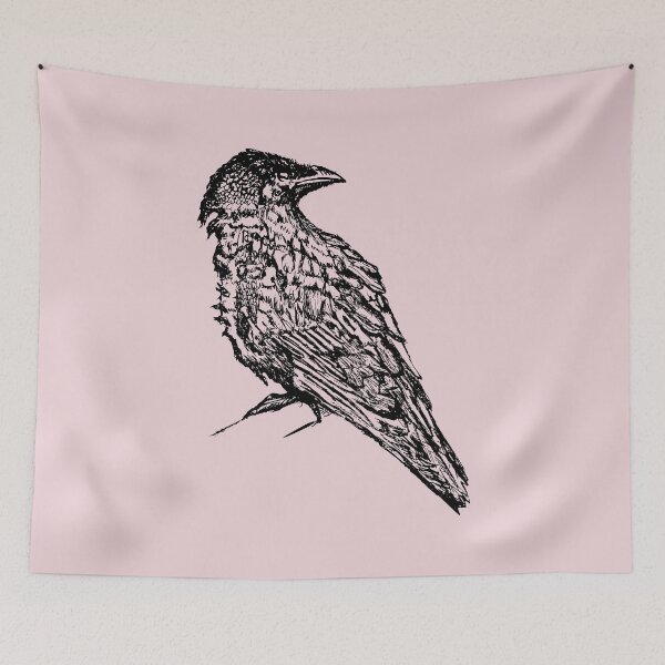Item preview, Crow - (#EED4D9) designed and sold by The Stippler Process.