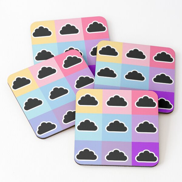 Item preview, Colorful patchwork with black clouds designed and sold by uunaa.