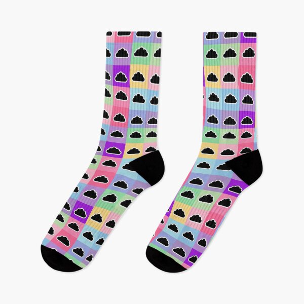 Item preview, Colorful patchwork with black clouds designed and sold by uunaa.