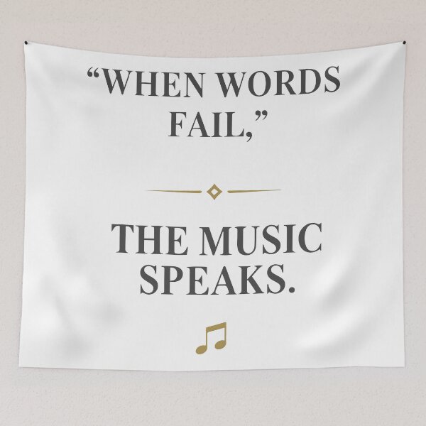 Item preview, When Words Fail The Music Speaks designed and sold by SonglyMusic.