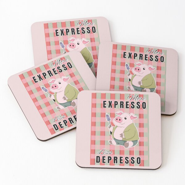 Item preview, Funny Pig Coffee Pun designed and sold by SoftAuraStudi0.