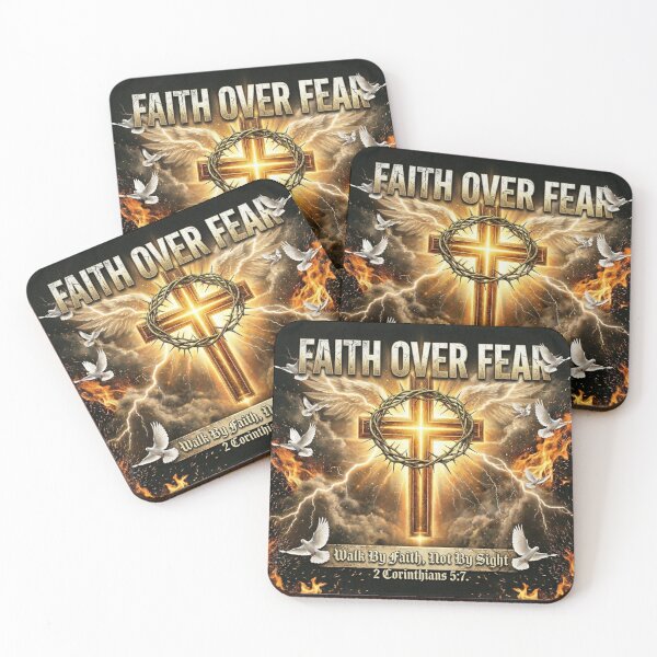 Item preview, FAITH OVER FEAR ✝️ | Luxury Christian Streetwear Design | Viral Faith Apparel designed and sold by Hype-Loop71.