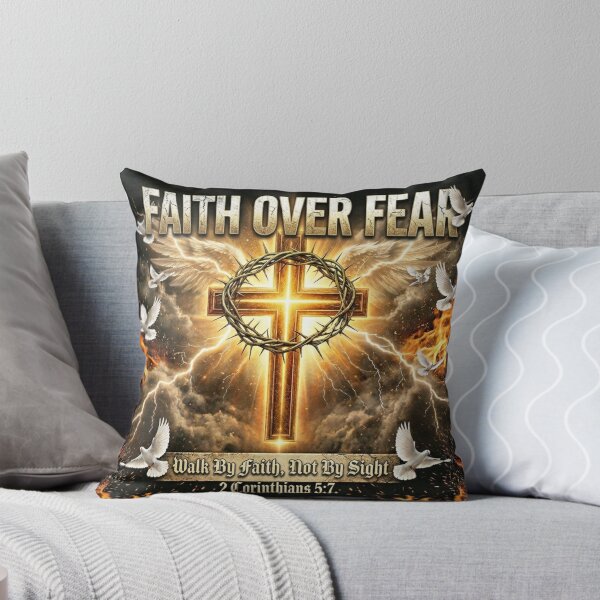 Item preview, FAITH OVER FEAR ✝️ | Luxury Christian Streetwear Design | Viral Faith Apparel designed and sold by Hype-Loop71.