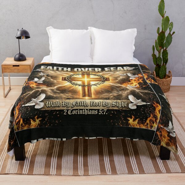 Item preview, FAITH OVER FEAR ✝️ | Luxury Christian Streetwear Design | Viral Faith Apparel designed and sold by Hype-Loop71.