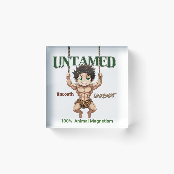 Item preview, Untamed Uncouth Unkempt Funny Muscular Jungle Chibi designed and sold by ArtisticDesignsbyLinda.
