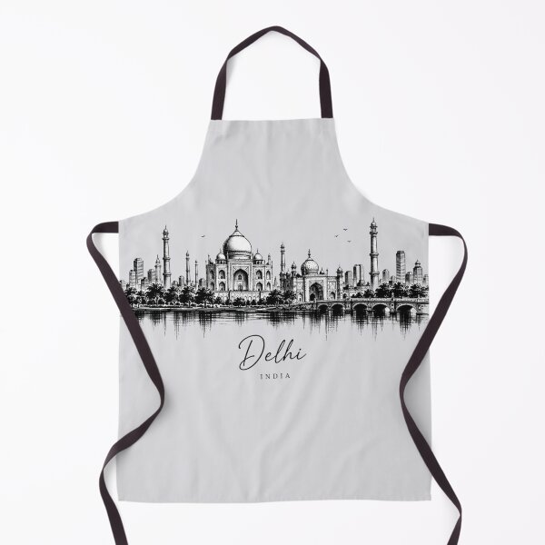 Item preview, Delhi India Vintage Skyline Architecture Art by Vintry off. designed and sold by VintryOff.