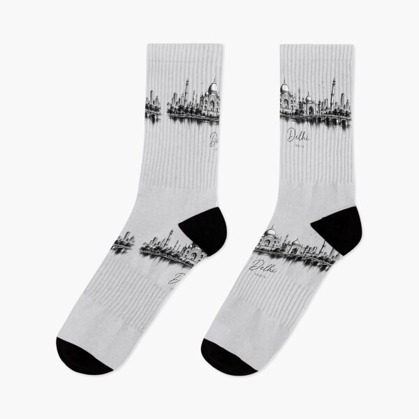 Item preview, Delhi India Vintage Skyline Architecture Art by Vintry off. designed and sold by VintryOff.