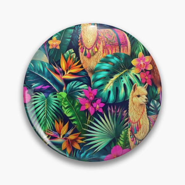 Item preview, Llama Jungle Dreams Seamless Surface Pattern designed and sold by taiche.