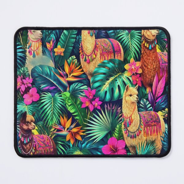 Item preview, Llama Jungle Dreams Seamless Surface Pattern designed and sold by taiche.