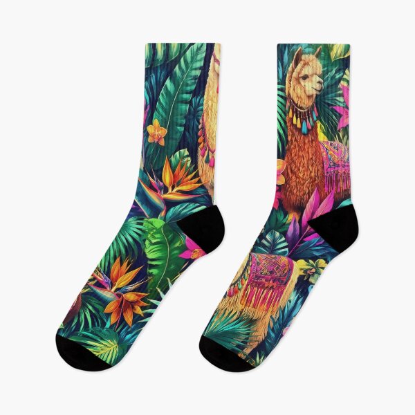 Item preview, Llama Jungle Dreams Seamless Surface Pattern designed and sold by taiche.