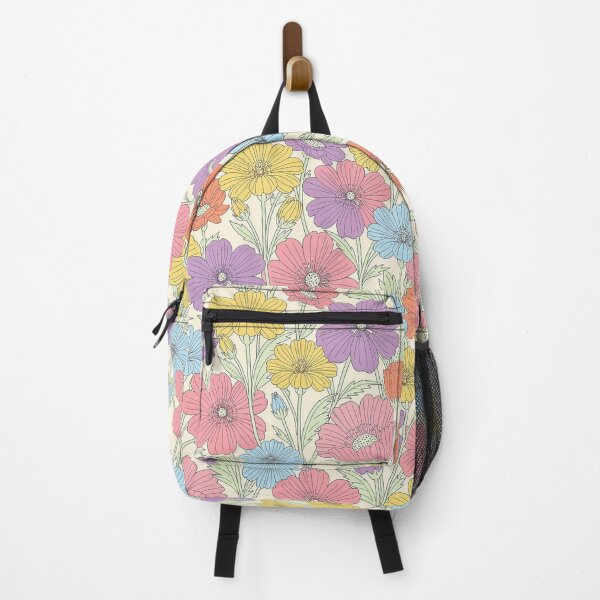 Item preview, Retro Wildflower Meadow Pastel Floral Pattern designed and sold by NuvoraNest.
