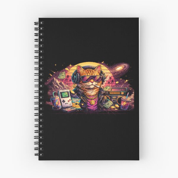 Item preview, Retro Synthwave Cat - 80s Vaporwave Neon Digital Art designed and sold by Estudio-Ph.