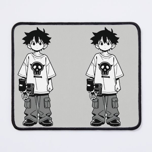 Item preview, Fashion - Man in Black Top Cargo Pants Chain Wallet Streetwear Anime Variant 4 designed and sold by AnimeShin.