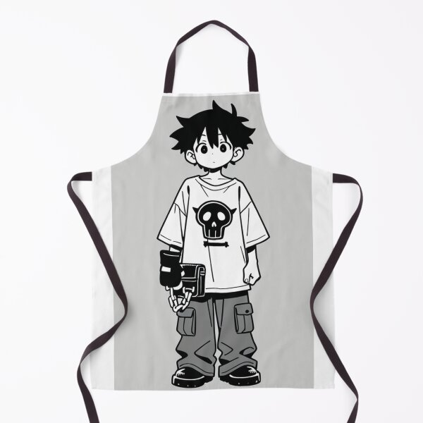 Item preview, Fashion - Man in Black Top Cargo Pants Chain Wallet Streetwear Anime Variant 4 designed and sold by AnimeShin.