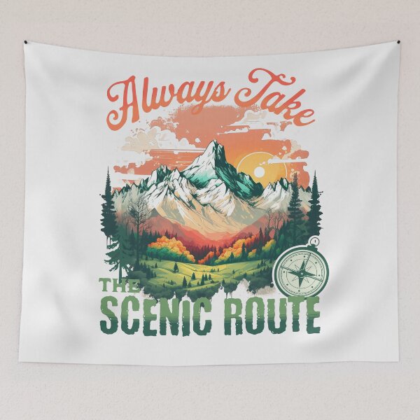 Item preview, Always Take the Scenic Route – Mountain Adventure designed and sold by AngryToro.