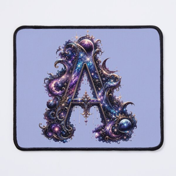 Item preview, Cosmic Galaxy Letter A Monogram designed and sold by JustResultsCo.