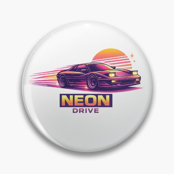 Item preview, Neon Drive Retro Sports Car 80s Minimalist Vector T-Shirt Design designed and sold by Newthingzy.