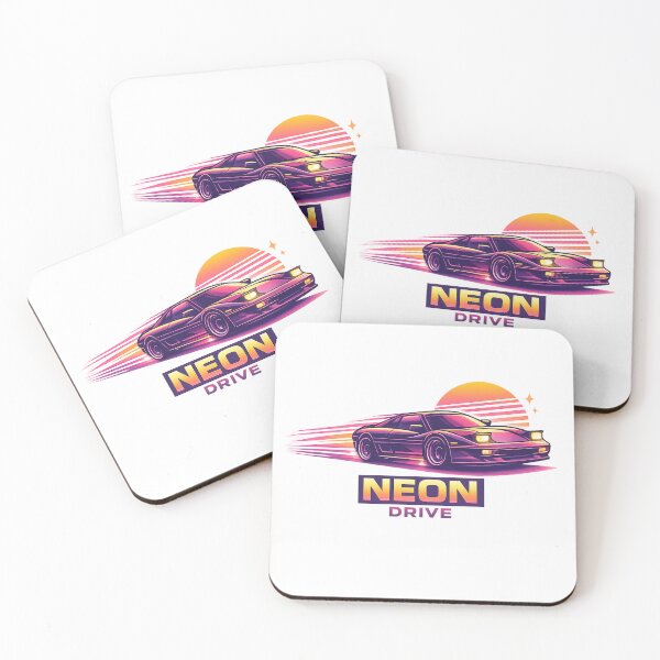 Item preview, Neon Drive Retro Sports Car 80s Minimalist Vector T-Shirt Design designed and sold by Newthingzy.