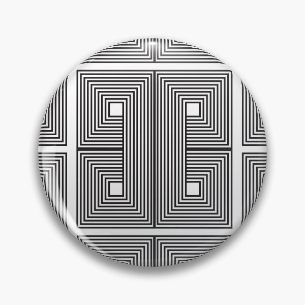 Item preview, Black and White Geometric Maze Pattern designed and sold by reanacreations.