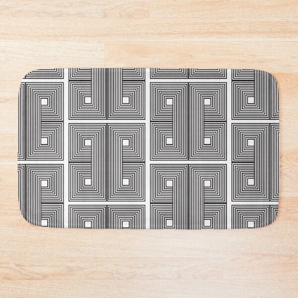 Item preview, Black and White Geometric Maze Pattern designed and sold by reanacreations.
