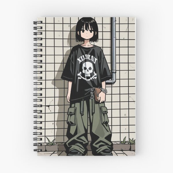 Item preview, Fashion - Man in Black Top Cargo Pants Chain Wallet Streetwear Anime Variant 5 designed and sold by AnimeShin.