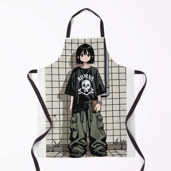 Item preview, Fashion - Man in Black Top Cargo Pants Chain Wallet Streetwear Anime Variant 5 designed and sold by AnimeShin.