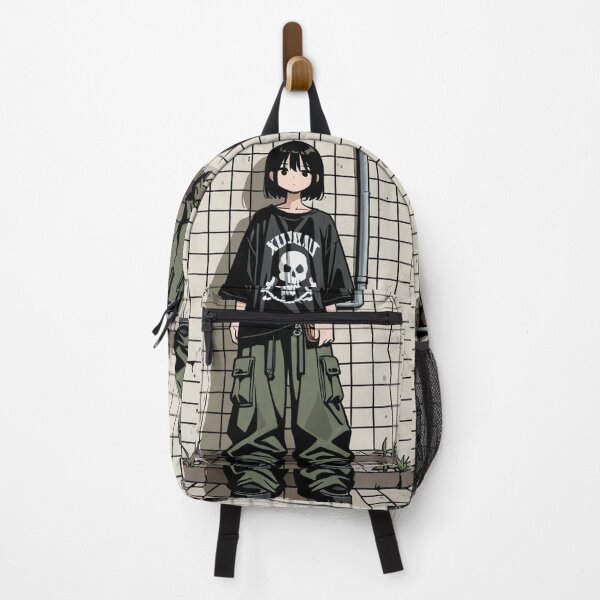 Item preview, Fashion - Man in Black Top Cargo Pants Chain Wallet Streetwear Anime Variant 5 designed and sold by AnimeShin.