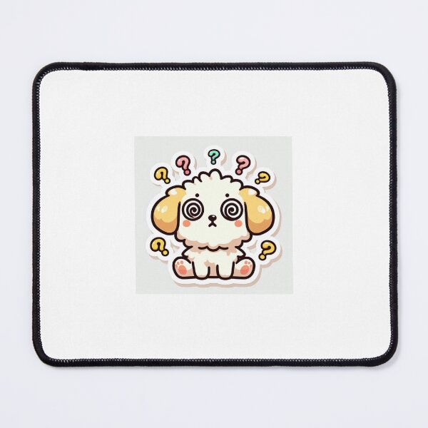 Item preview, Kawaii Confused Dog Sticker designed and sold by PastelPawsArt.