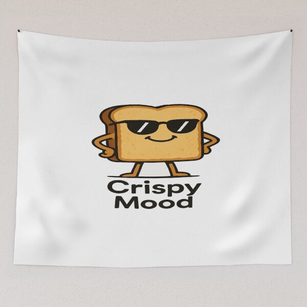 Item preview, Crispy Mood Toast Art – Funny Aesthetic Breakfast Cartoon Design for Food Lovers & Daily Vibes designed and sold by Bright Nest Studio.