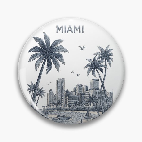 Item preview, Miami Palm Trees | Retro Beach Skyline designed and sold by jcsstore.