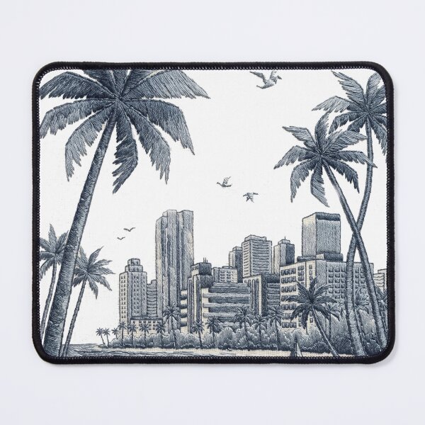 Item preview, Miami Palm Trees | Retro Beach Skyline designed and sold by jcsstore.