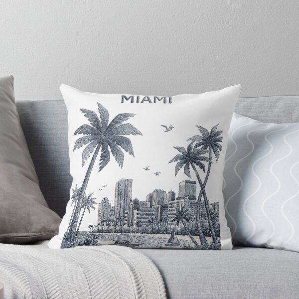 Item preview, Miami Palm Trees | Retro Beach Skyline designed and sold by jcsstore.