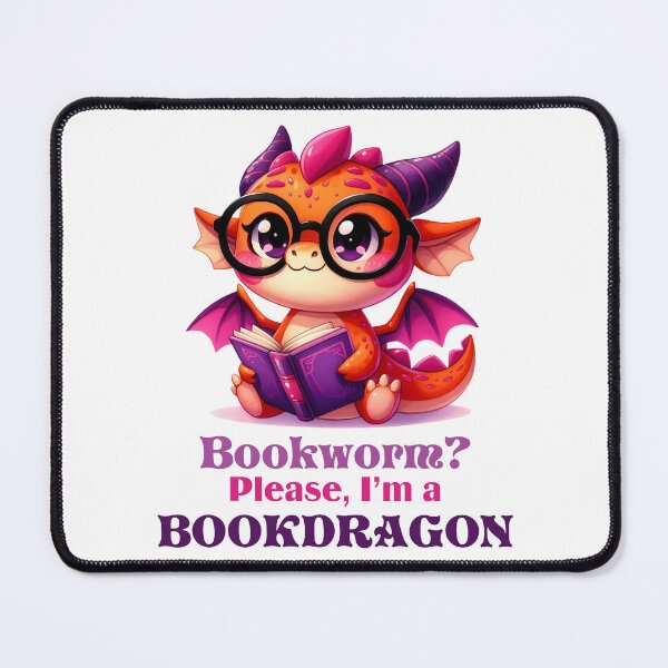 Item preview, Bookworm? Please, I’m a Bookdragon! Cute Reading Dragon Design designed and sold by NightSpell.