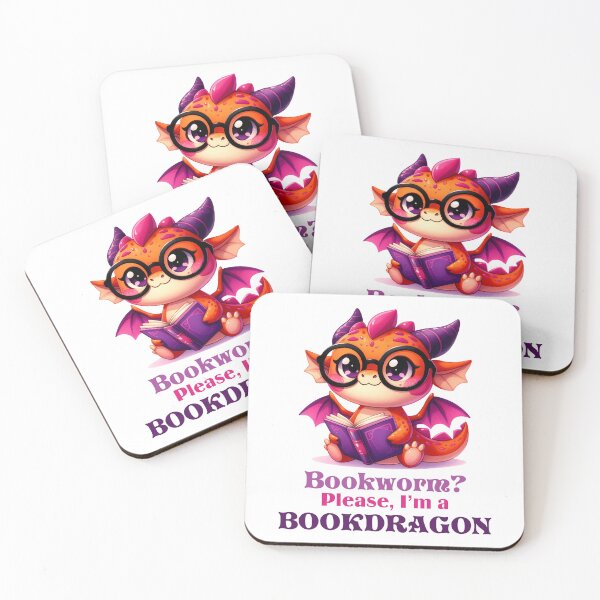 Item preview, Bookworm? Please, I’m a Bookdragon! Cute Reading Dragon Design designed and sold by NightSpell.